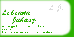 liliana juhasz business card