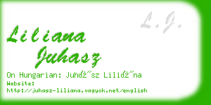 liliana juhasz business card